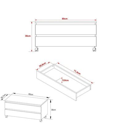 Gabinete Banheiro 2 Gavetas 80Cm Multimóveis Vcr10083