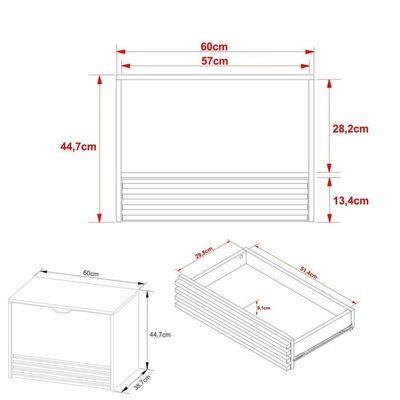 Gabinete Banheiro 1 Porta 1 Gaveta 60Cm Multimóveis Vcr10091