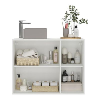 Gabinete Banheiro 3 Portas 90Cm Multimóveis V5029 Branco