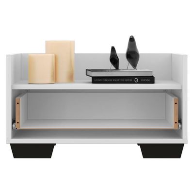 Gabinete Armário Banheiro 60Cm Multimóveis V3625Branco/Preto