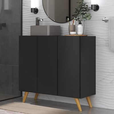 Gabinete Banheiro 3 Portas Retrô 90Cm Multimóveis V5030