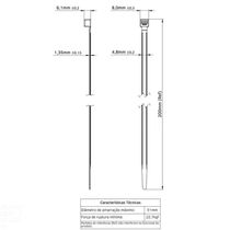 Abraçadeira De Nylon 200x4,8x1,5 Mm Tramontina Preta Tramontina