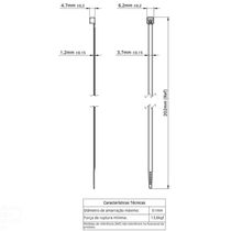 Abraçadeira De Nylon 202x3,7x1,5 Mm Tramontina Preta Tramontina