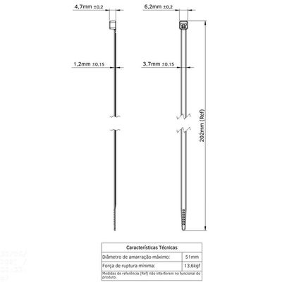 Abraçadeira De Nylon 202x3,7x1,5 Mm Tramontina Preta Tramontina