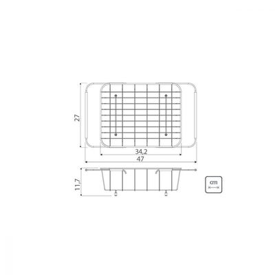 Cesto Aramado Retangular Tramontina Inox para Cubas e Pias