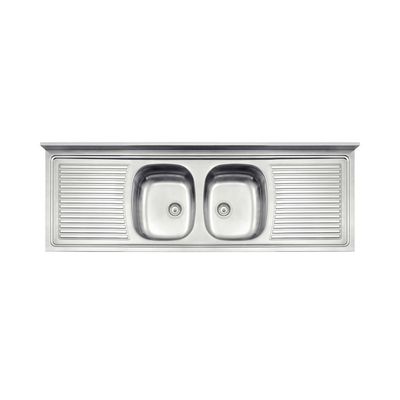 Pia De Apoio Tramontina Ribon 2c 34 Em Aço Inox 160 X 55 Cm