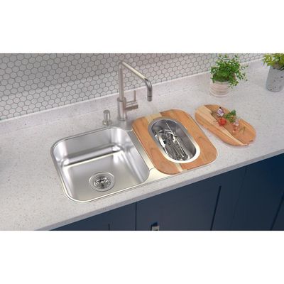 Cuba Tramontina Isis 2C 34 28 Bs Em Inox Polido 2 Válvulas,