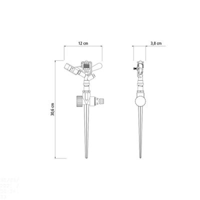 Aspersor De Impulso Setorial Para Engate Rápido Tramontina Tramontina