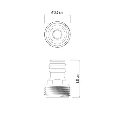 Adaptador Macho Tramontina Com Rosca Externa 3/4" Em Plástico Laranja Para Jardim Tramontina