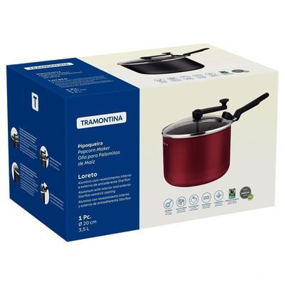 Pipoqueira Tramontina Loreto Antiaderente Starflon Max Vermelho 20 Cm 3,5 L Tramontina