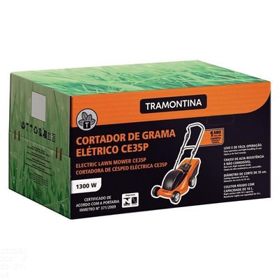 Cortador De Grama Elétrico Ce35p Com Diâmetro De Corte De 350 Mm Coletor Rígido E Chassi
