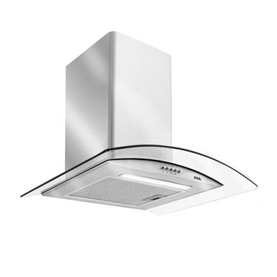 Coifa E Depurador De Parede Inox Com Vidro Curvo 60cm Eco60pv 220v - Eos B163422 220v