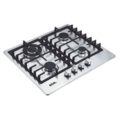 Fogão Cooktop Inox A Gás 4 Bocas 1 Dupla Ecg04 Bivolt - Eos B163914 Bivolt