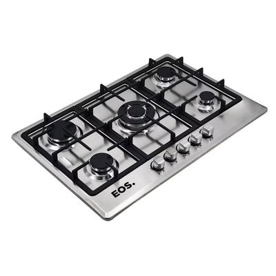 Fogão Cooktop Inox A Gás 5 Bocas 1 Dupla Ecg05 Bivolt - Eos B163916 Bivolt
