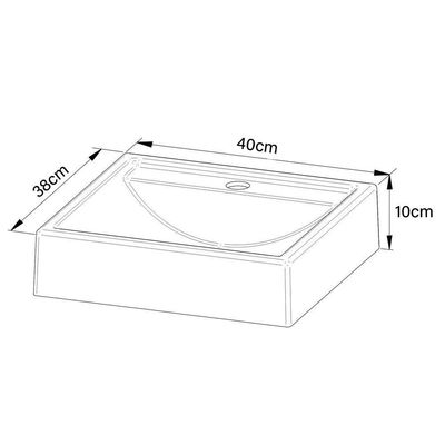 Cuba De Apoio Para Banheiro 40x10x38cm Branca