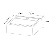 Cuba De Apoio Para Banheiro 35x11,5x34cm Multimóveis Cr10093 Branca