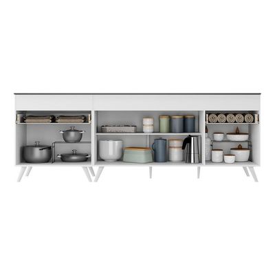 Kit 2 Balcões Gabinete Mp2073.891 Branco