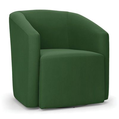 Poltrona Stella Max Suede Verde Base Giratória - D'rossi