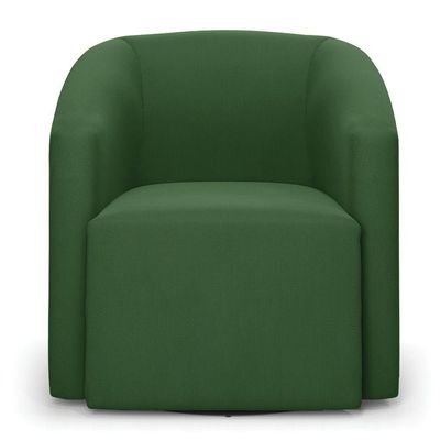Poltrona Stella Max Suede Verde Base Giratória - D'rossi