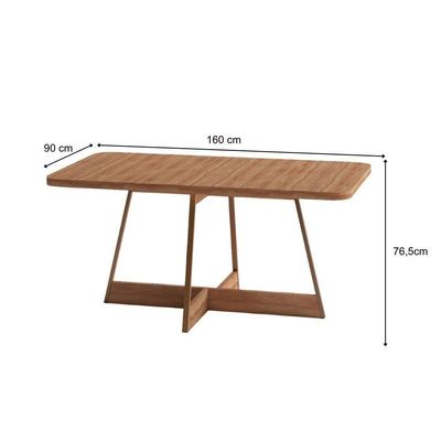 Conjunto Sala De Jantar Loanda 6 Cadeiras Carraro Areia/rose/nogal