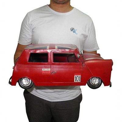 Carro Vintage Decorativo Mini Cooper Londres Retro Mr Bean (Cj-021)