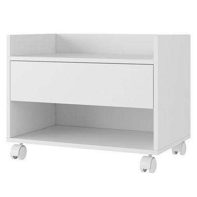 Kit 02 Gabinetes Armário Banheiro Multiuso Ivy 60cm 100% Mdf Bp Com 01 Gaveta Branco - Desk Design