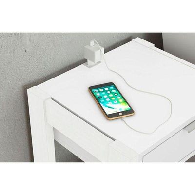 Mesa Cabeceira Az1016 C/ 1 Gaveta Branco - Tecno Mobili