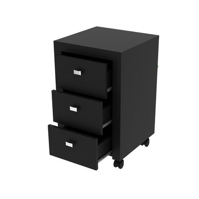 Gaveteiro Com Rodízios Multimóveis Vcr25018 Preto Preto