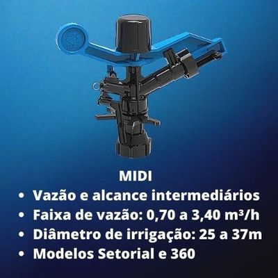 Aspersor 1pol Rosca Fêmea Midi Setorial - Tigre