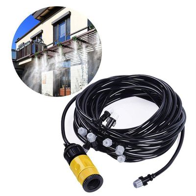 Mangueira Climatizadora Kit 5 Uni Sistema Irrigacao Nevoa Quintal Grama 10M Jardim