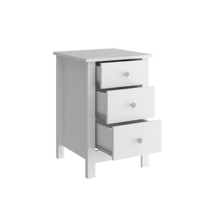 Mesa de Cabeceira Ditália 3 Gavetas Dm-113 Branco