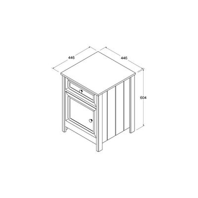 Mesa de Cabeceira 1 Gaveta 1 Porta Dm-114 Branco Ditália