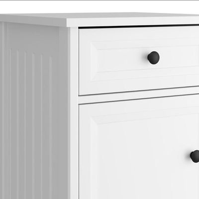 Mesa de Cabeceira 1 Gaveta 1 Porta Dm-114 Branco Ditália