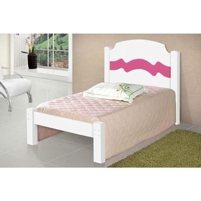 Cama Iris Solteiro 0,88cm Rosa/azul - Cambel Móveis