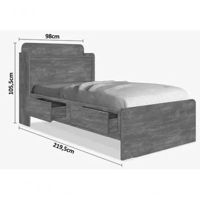 Cama Tamires Solteiro 0,88cm Branco Com Capitonê Nogal