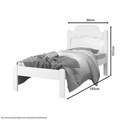 Cama Iris Solteiro 0,88cm Branco/rosa Com Colchão- Cambel