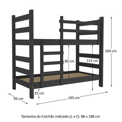 Beliche Vira 2 Camas Com Colchões Multimóveis Vcr4158