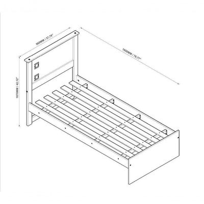 Cama Barcelona Solteiro Nature C/ Auxiliar - Tebarrot