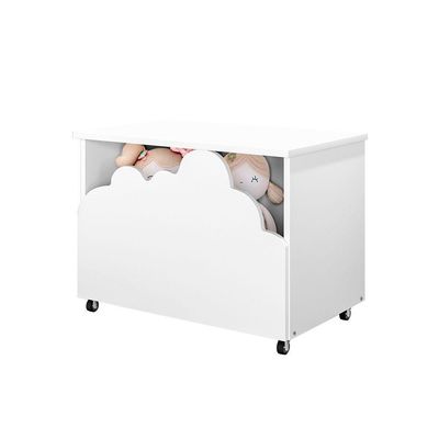 Baú De Brinquedos Alegria Branca Luminária Led - Branco