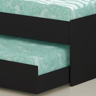Cama Bicama Estante Com Kit Luz Bb-28-29 Preto