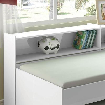 Cama Bicama Estante Com Kit Luz Bb-28-29 Branco