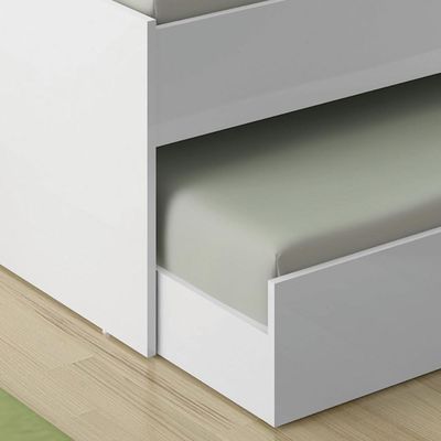 Cama Bicama Estante Com Kit Luz Bb-28-29 Branco