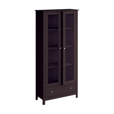 Estante Livreiro 2 Portas 1 Gaveta Ditália E-954 Preta