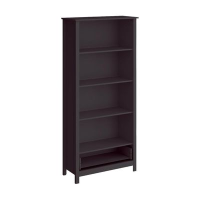 Estante Livreiro 2 Portas 1 Gaveta Ditália E-954 Preta