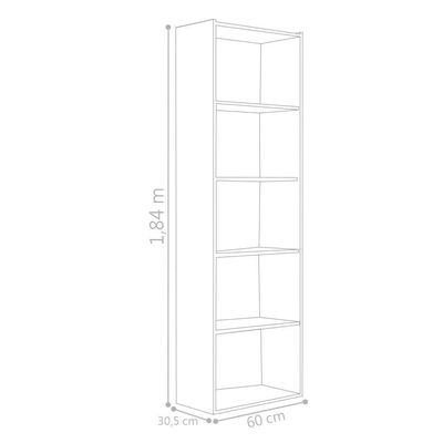 Estante Livreiro 4 Prateleiras Ruby Branco