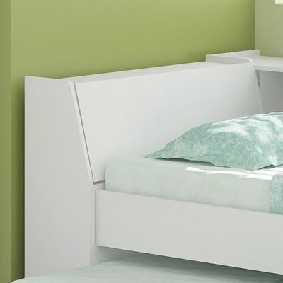 Cama Solteiro Bicama Est C/ 2 Colchões Ditália Branco