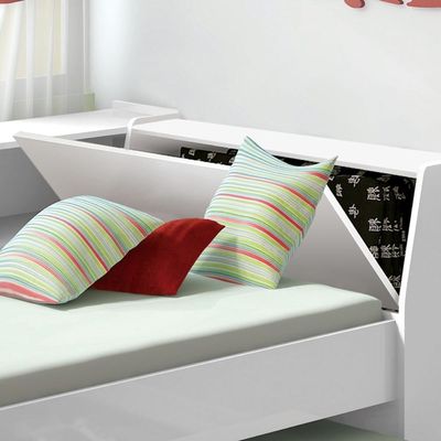 Cama Solteiro Bicama Est C/ 2 Colchões Ditália Branco