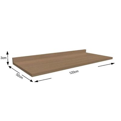 Tampo De Cozinha Modulado P/ Balcão E609 120cm Nogueira - Kappesberg