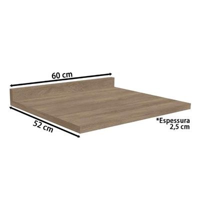 Tampo P/ Balcão Cozinha E603 60cm Nogueira - Kappesberg