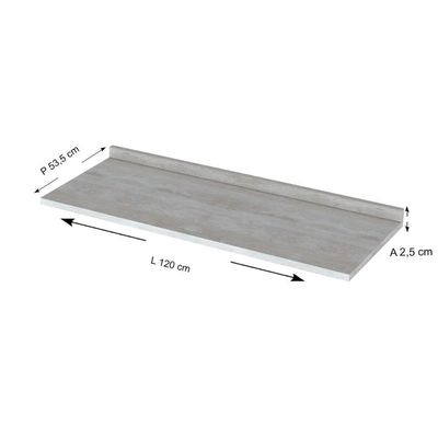 Tampo De Cozinha Modulado P/ Balcão Americana 120cm Nature - Henn